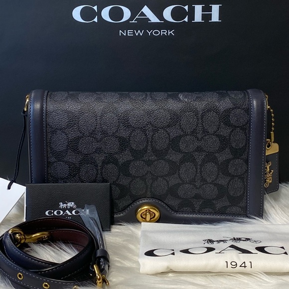 💰SOLD - 31070 - Coach Riley in Signature Canvas - Picture 12 of 14
